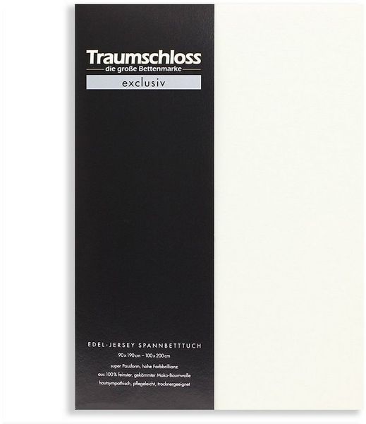 Traumschloss Spannbettlaken Exclusiv, Jersey, Gummizug: rundum, (1 Stück), 150g/m², 100% gekämmte Mako Baumwolle