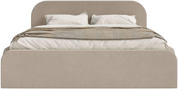 Selsey 'Umike' Polsterbett mit Bettkasten, Samt, beige, 200x200 Bild 5