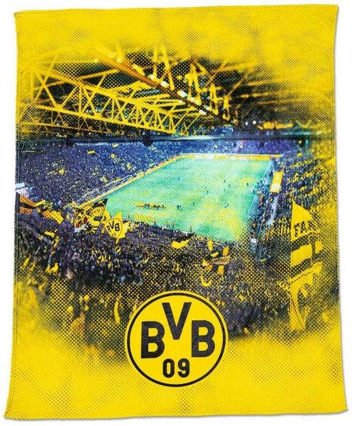 BVB Borussia Dortmund Fleecedecke Stadionprint 150x200 cm