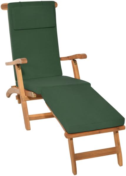 Beautissu Deckchair Auflage LoftLux DC 175 x 45 x 5 cm dunkelgrün, 175 x 45 x 5 cm