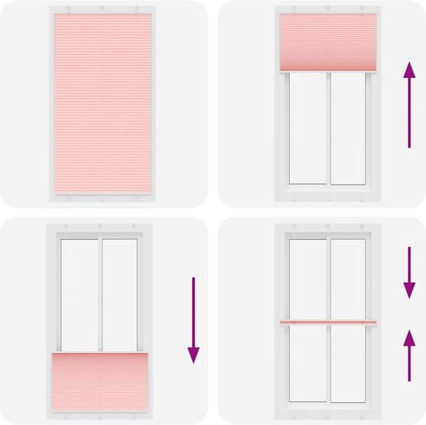 vidaXL Plissee Rosa 105x200 cm Stoffbreite 104,4 cm Polyester 4015467 Bild 7