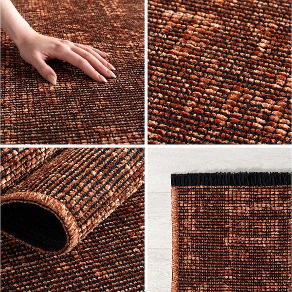 Teppium Teppich Unicolor - Einfarbig, Läufer, Höhe: 7 mm, Baumwolle Teppich Anti-Rutsch Waschbar Flachgewebe