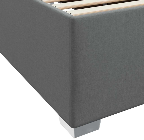 vidaXL Bettrahmen mit Matratze Dunkelgrau 90 x 200 cm Stoff 3399160 Bild 8