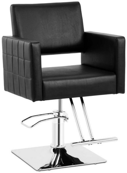 Physa Armlehnstuhl Friseurstuhl Fußstütze höhenverstellbar Barber-Stuhl 150 kg Ribbleton, Schwarz