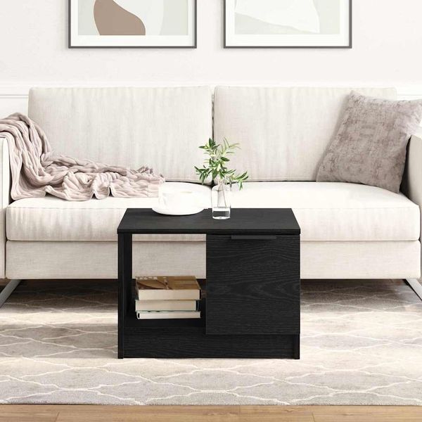 vidaXL Couchtisch Schwarze Eiche 50 x 50 x 36 cm Holzwerkstoff 862743