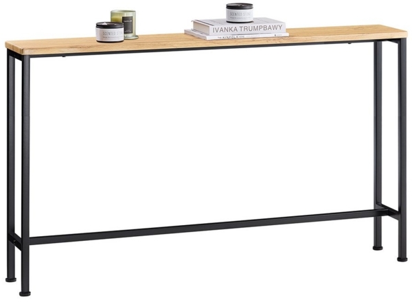 SoBuy Konsolentisch FSB19-XL, Flurtisch schmal, Beistelltisch, Sofatisch Sideboard, Konsolentisch, für Flur Möbel, Büro, schmales Design, Breite 120 cm
