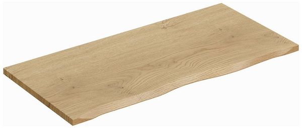 Lomadox Waschtischplatte DURANGO-56, 100 cm breit in Eiche mit Baumkante