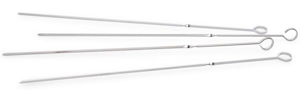 TrendLine Grillspieße 4er-Set 38 cm Schachschlickspieße Fleischspieß Edelstahl