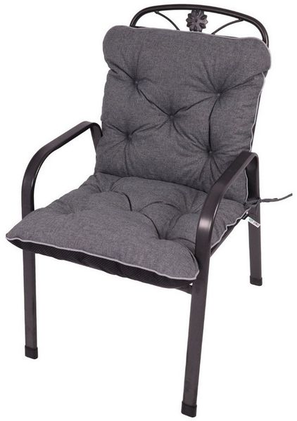 TexDeko Sitzauflage Ecolen Niedriglehner 40 x 40 x 40 cm - gesteppte Gartenstuhl-Auflage, (1× Gartenstuhl-Auflage (80 × 40cm), UV-Beständig, Wasserabweisend mit Anti-Rutsch Boden
