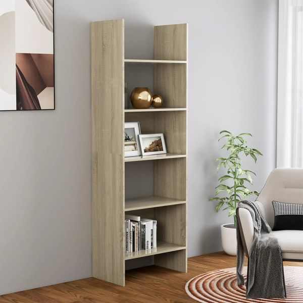 vidaXL Bücherregal Sonoma-Eiche 60 x 35 x 180 cm Spanplatte [803410]