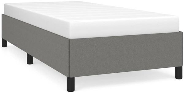 Einzelbettgestell Design für Erwachsene ohne Matratze Dunkelgrau 100x200 cm Stoff d4562e
