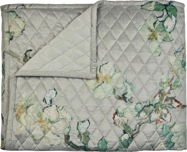Wolldecke Blossoming Bedspread_Sand_UV_UV_180x260 1 Tagesdecke 1x 180x260 cm, Beddinghouse x Van Gogh Museum, Tagesdecke Kuscheldecke Decke Wohndecke