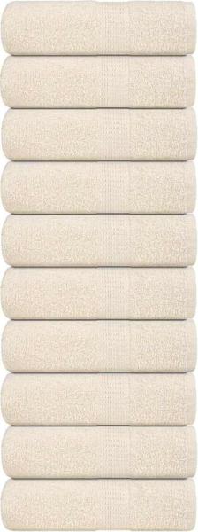 Seiftücher 10 Stk. Creme 30x30 cm 360 g/m² 100% Baumwolle 136994