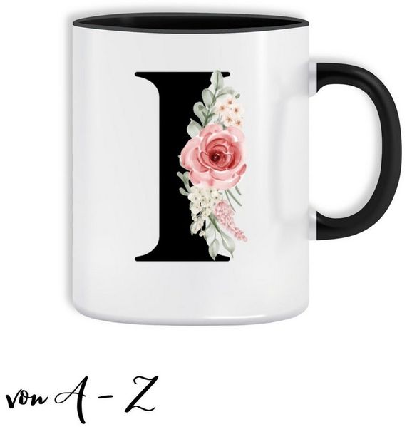 Giftandprint Tasse personalisiert mit Anfangsbuchstabe Monogramm Geburtstag Geschenk Frau, Geschenke für Frauen, Spülmaschinengeeignet, Mit Geschenkbox