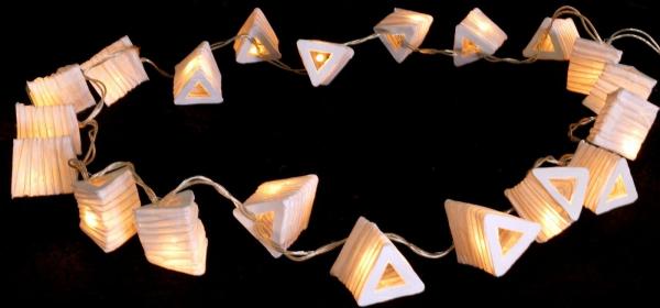 Guru-Shop LED-Lichterkette 20`er LED Lichterkette Lampions triangle - mix..