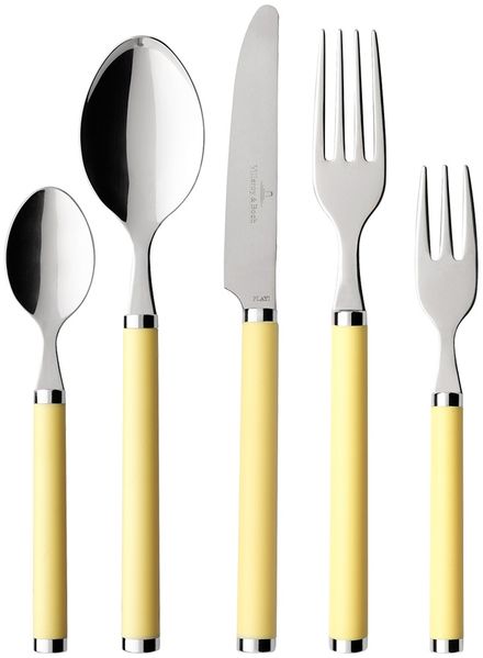Villeroy und Boch Besteckset 'Play!', 30-tlg, gelber Kunststoffgriff