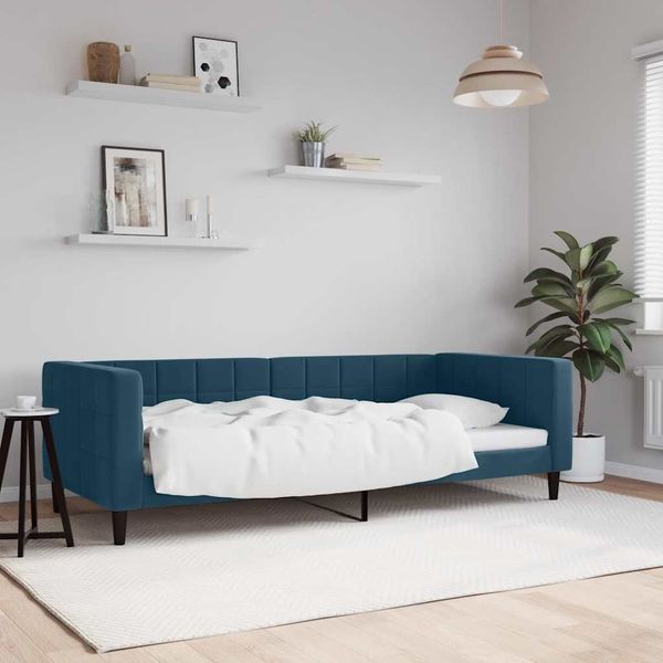 vidaXL Tagesbett Blau 90x200 cm Samt 354007