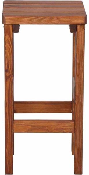 Fun Star Tessin Barhocker 39 x 39 x 76 cm Kiefernholz braun, zerlegt im Karton Bild 2