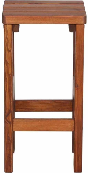 Fun Star Tessin Barhocker 39 x 39 x 76 cm Kiefernholz braun, zerlegt im Karton Bild 4