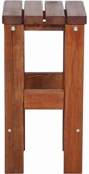 Fun Star Tessin Barhocker 39 x 39 x 76 cm Kiefernholz braun, zerlegt im Karton Bild 3
