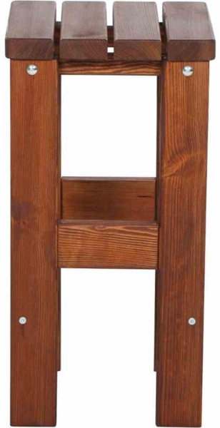 Fun Star Tessin Barhocker 39 x 39 x 76 cm Kiefernholz braun, zerlegt im Karton Bild 5