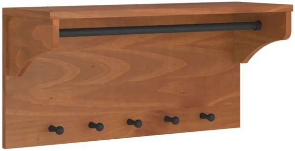 vidaXL Wandgarderobe SANDNES 87x30x42 cm Massivholz Kiefer 4010472