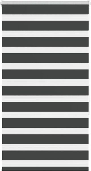 vidaXL Doppelrollo Schwarz 75x150 cm Stoffbreite 70,9 cm Polyester 4014230