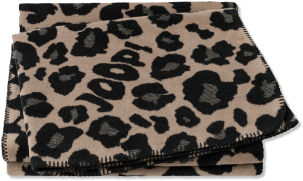 Joop! Wohndecke Kuscheldecke 150x200 cm Leopard Tierfell taupe schwarz 813930 Bild 2