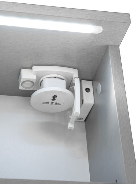 Spiegelschrank Bad TWO mit LED Beleuchtung Badspiegel Badschrank Spiegel grau Titan Bild 3