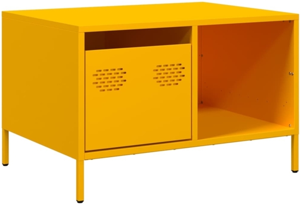 vidaXL Couchtisch Senfgelb 68,5x50x43,5 cm Kaltgewalzter Stahl 851283