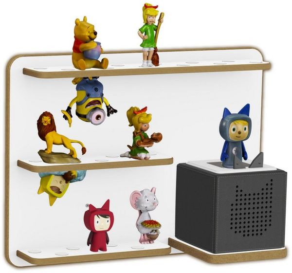 Holzura Kinderregal Regal für Toniebox, Aufbewahrung für Toniefiguren