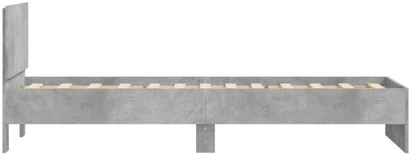 vidaXL Bettgestell mit Kopfteil Betongrau 90x190 cm Holzwerkstoff 838655 Bild 6