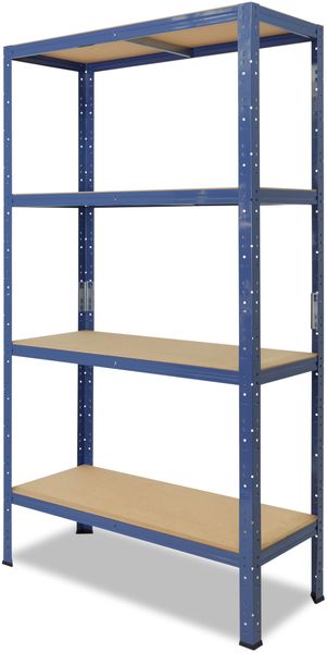 shelfplaza HOME 180x100x40 cm Schwerlastregal in blau mit 4 Böden und 175 kg Traglast pro Boden Bild 6
