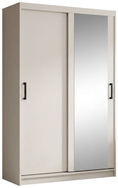 Beautysofa Kleiderschrank HELA moderner Kleiderschrank mit Spiegel (Schiebetürenschrank mit Kleiderstange und Regalböden, Schrank für Schlafzimmer, Flur & Ankleidezimmer) wahlweise ohne oder mit Schubkasteneinsätzen