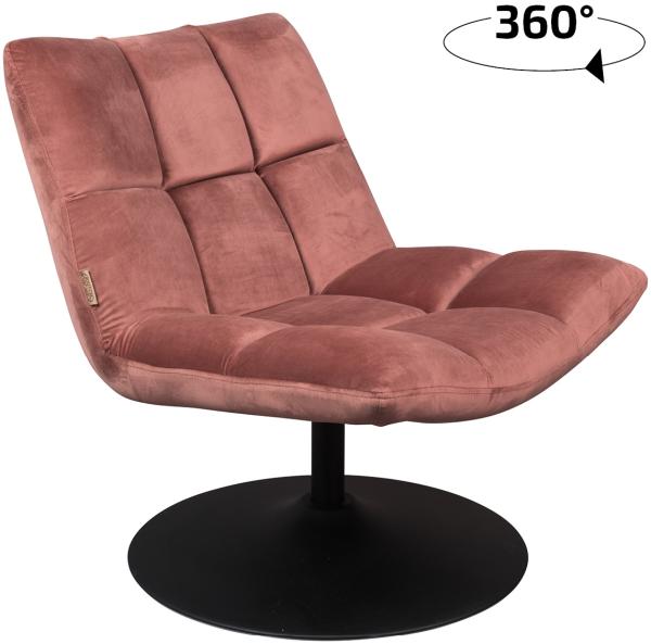 Lounge Sessel BAR VELVET OLD PINK von DutchBone