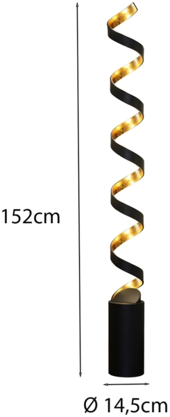 Luce Design LED Helix PT10 NER Stehleuchte 1-flammig0 ECO Light Bild 4