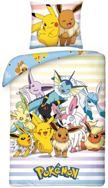 Pokemon POK322 Bettwäsche Kinderbettwäsche 135x200 cm + 80x80 cm