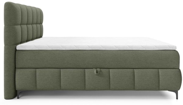 Boxspringbett Schlafzimmerbett SOPHIE 120x200cm Stoff Aragon Olivgrün Bild 2