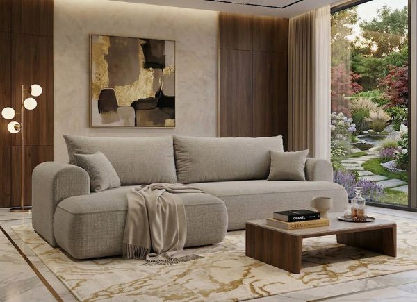 B&B Home Big-Sofa Sofa Vitton mit Schlaffunktion L-Form mit Bettkasten, L-Form Couch rechts oder links