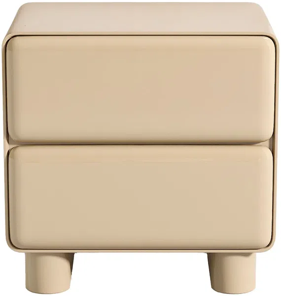Vente-unique - AUNELA Bedside table Holz, Platte Beige - B 42,5 cm x H 56,5 cm x L 56,5 cm Bild 3