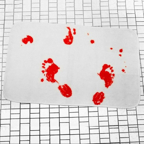 Goods+Gadgets Duschmatte Duschmatte Blut Motiv rutschfest – Horror Badteppich Badezimmer, schnell trocknend, Polyacryl, Dusch-Teppich für WC & Bad