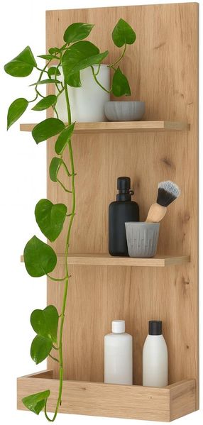 Ablageregal >Coco< in Asteiche Dekor, Holzwerkstoff - 40x90x16cm (BxHxT)