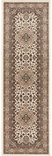 Orientalischer Kurzflor Teppich Parun Täbriz Ivory Beige - 80x250x0,9cm