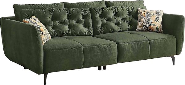 Jockenhöfer Gruppe Big-Sofa Spa, im Retrolook mit Wellenfederung, und frei im Raum stellbar, inkl. 7 Kissen