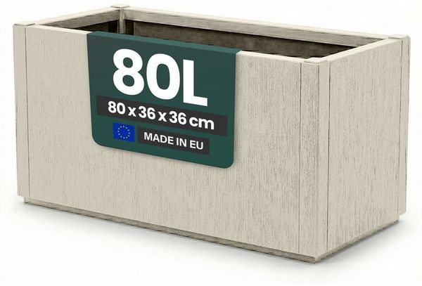 Kreher Blumenkasten XL Pflanzkasten in strukturierter Optik in verschiedenen Farben