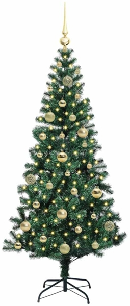 vidaXL Künstlicher vorbeleuchteter Weihnachtsbaum Grün 150 cm 3396753 Bild 2