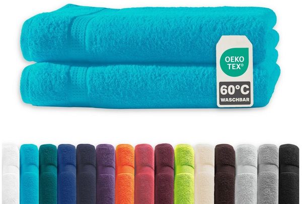 Devior Handtuch Set Frottierserie Elegance in vielen Farben, hochwertig mit 500 g/m², Duschtücher - 100% Baumwolle (Spar-Set, 2-St), 70x140 cm, saugstark, schnelltrocknend & geruchsneutral