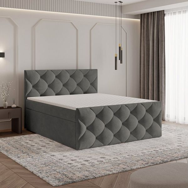 Masseno Boxbett ROVARI 180x200 cm mit Bonell Matratze und Topper