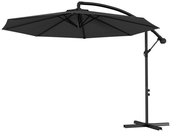 FIVMEN Sonnenschirm Freiarmschirm, Garten- und Terrassenschirm mit Kurbel, LxB: 250x350 cm, Ø350 cm