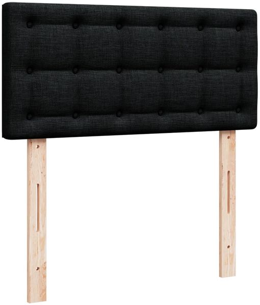 vidaXL Boxspringbett mit Matratze Schwarz 90x200 cm Stoff 3288087 Bild 7